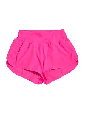 NIP | Hot Pink Layered Performance Running Shorts | Zipper Pocket | M